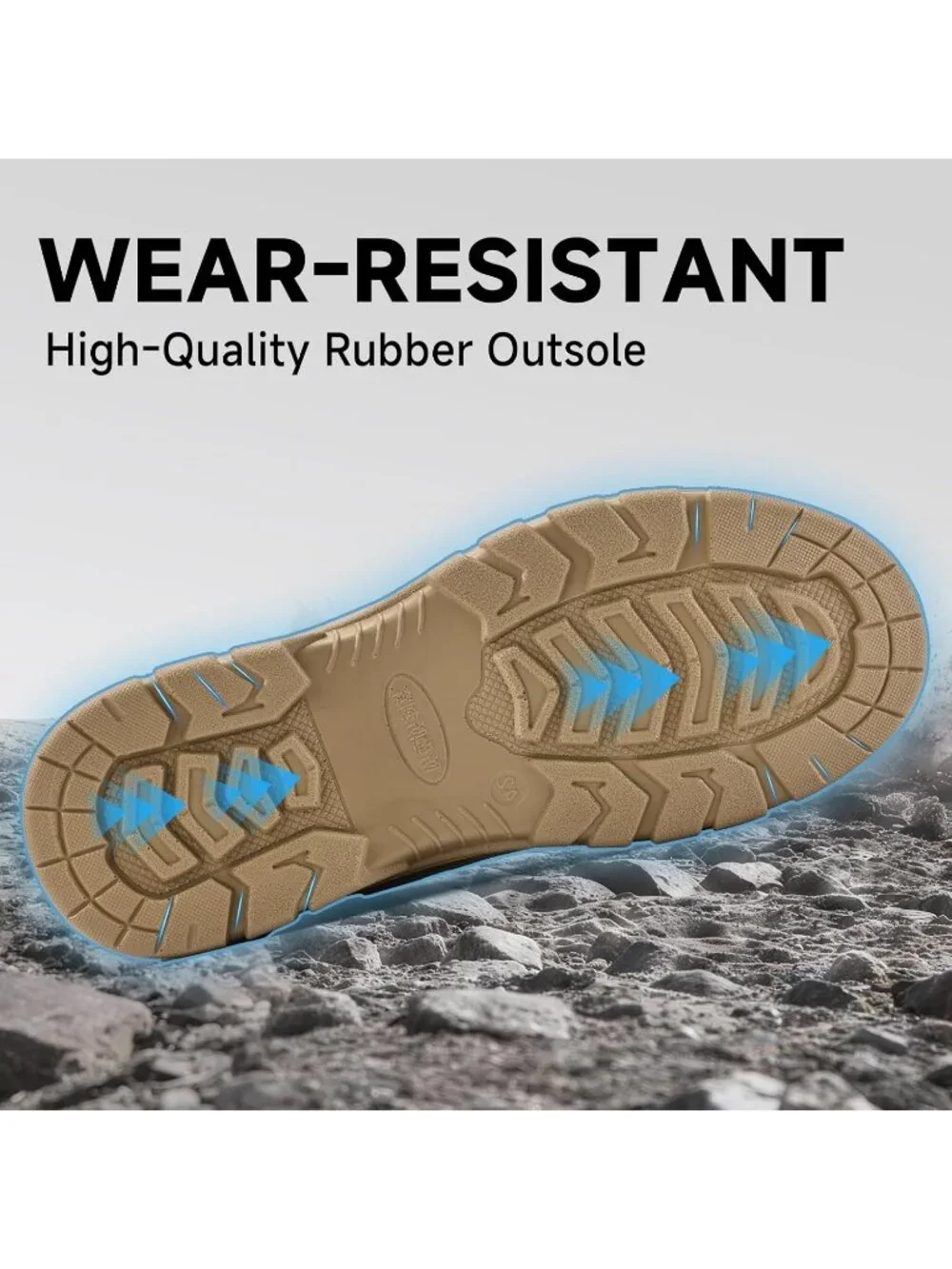 Men's Brown Resistant Safety Shoes High Top Steel Toe Non Slip Hiking Boots